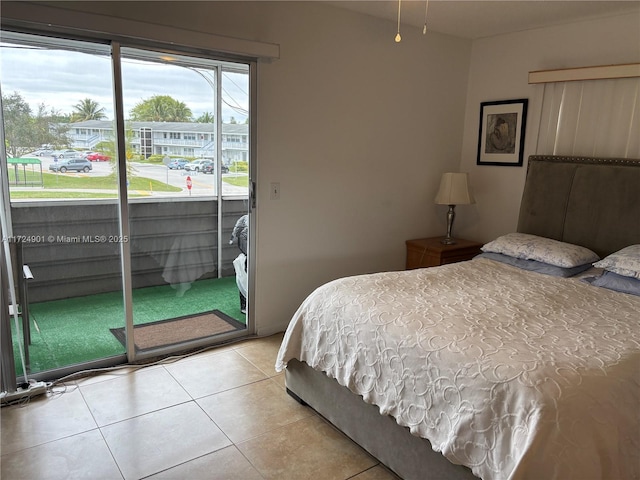 view of tiled bedroom