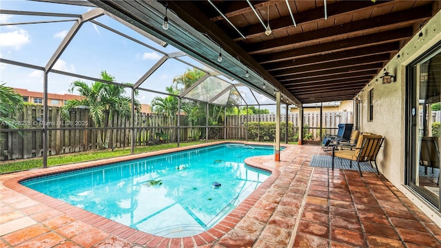 view of pool with a patio area