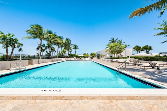 view of pool with a patio area