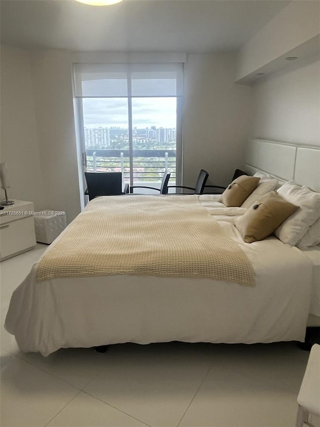 view of tiled bedroom