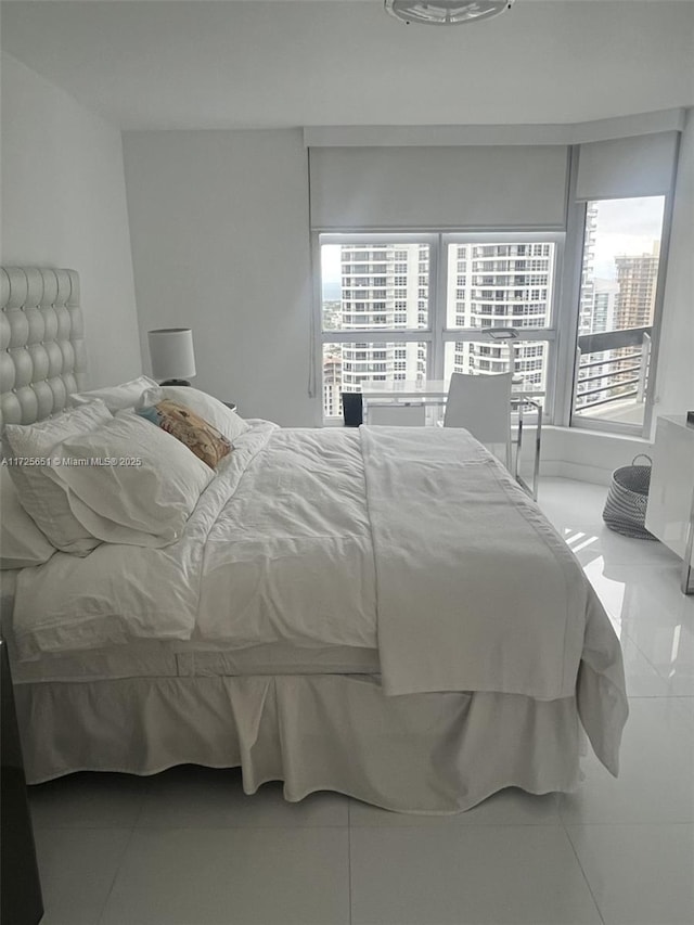 view of tiled bedroom