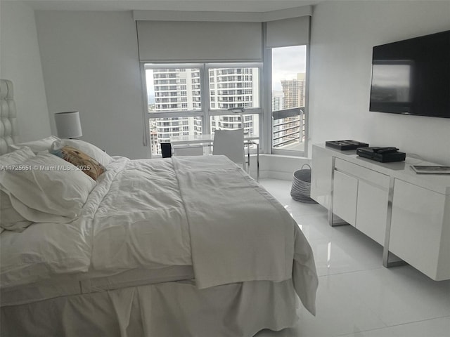 view of tiled bedroom