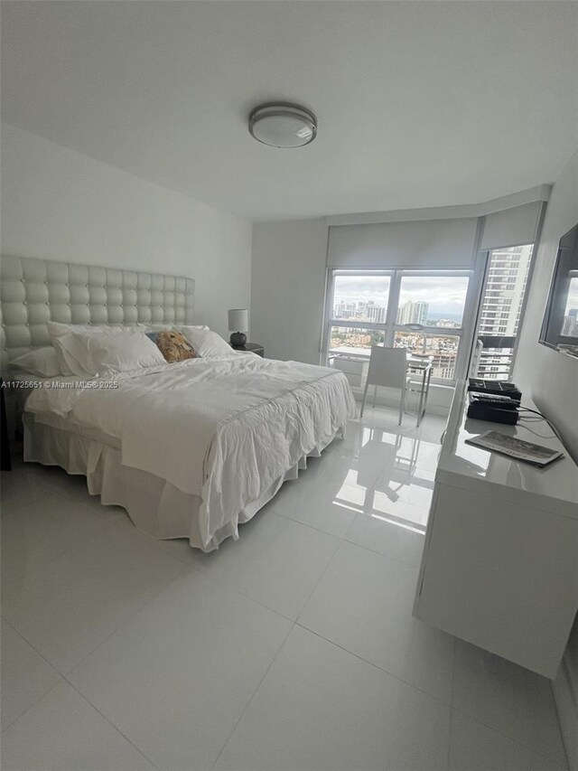 view of tiled bedroom