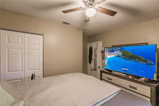 bedroom with ceiling fan