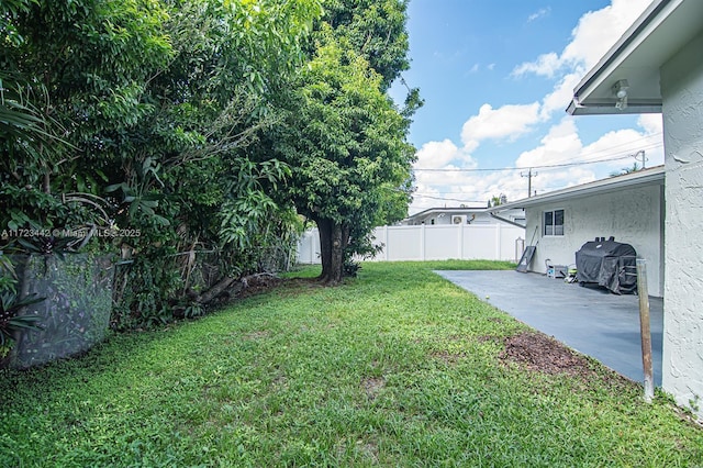 view of yard with a patio