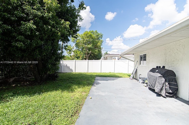 view of yard with a patio