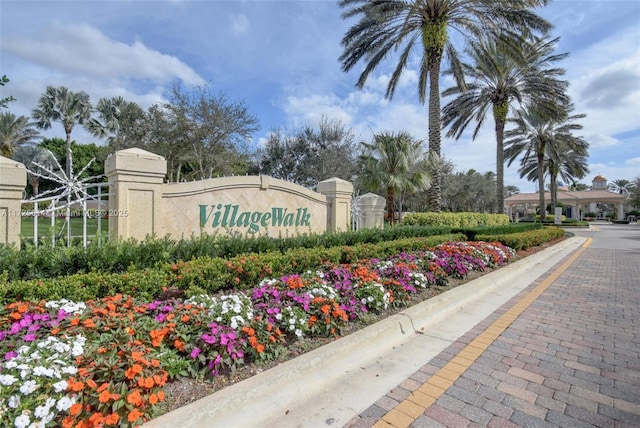 view of community sign