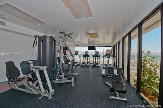 view of workout area