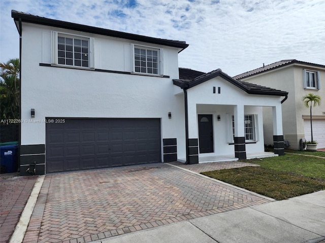 view of front of home featuring a garage