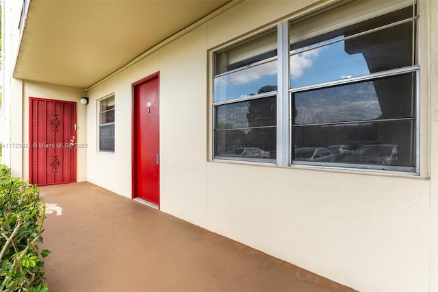 view of doorway to property