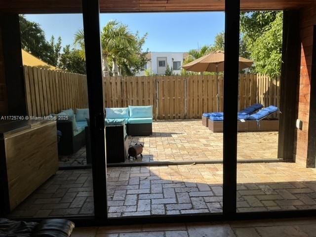 view of patio / terrace with an outdoor living space