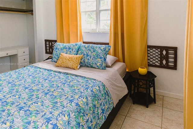 view of tiled bedroom