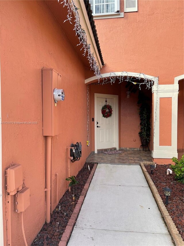 view of doorway to property