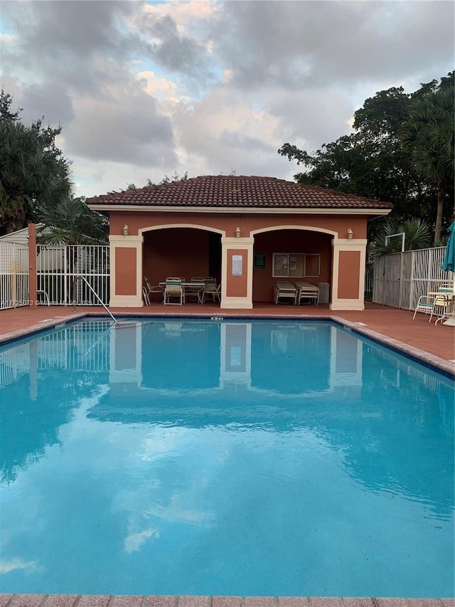 view of pool with a patio area