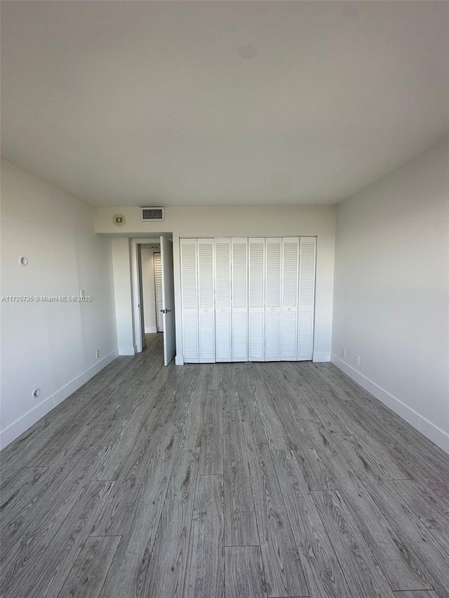 unfurnished bedroom featuring light hardwood / wood-style flooring