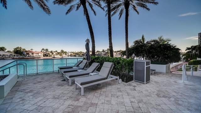 view of patio / terrace featuring a community pool