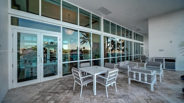 view of patio / terrace featuring french doors