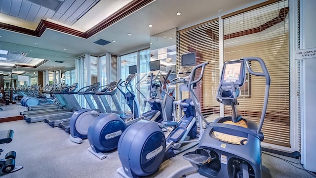 view of exercise room