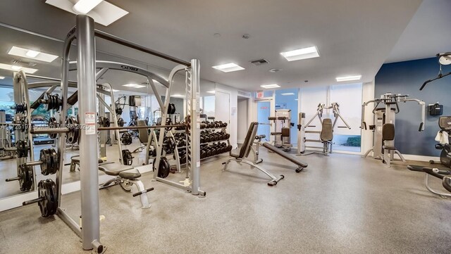 view of exercise room