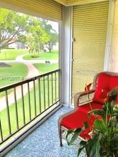 view of sunroom