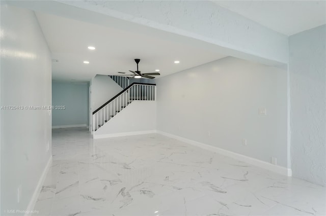 empty room with ceiling fan