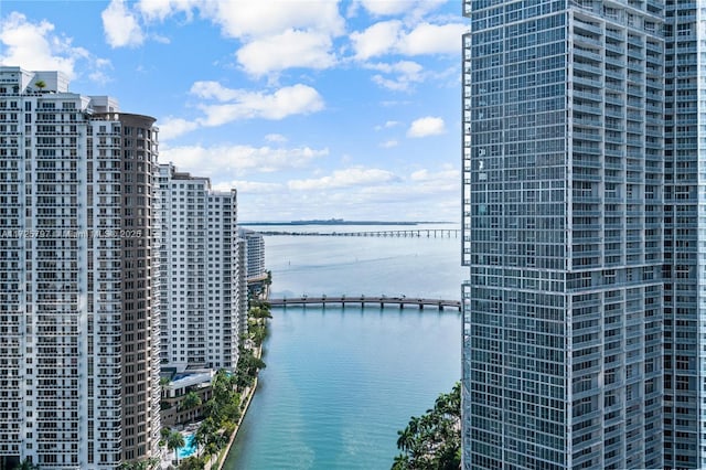 300 Biscayne Blvd Way Unit 2505, Miami, FL 33131 - water view with a notable bridge and nearby urban area