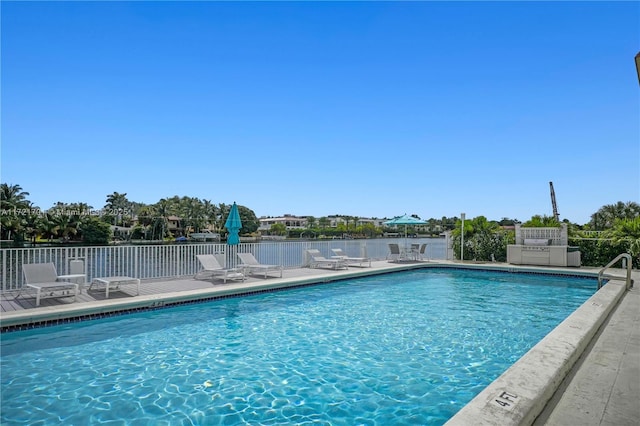 view of pool with a patio