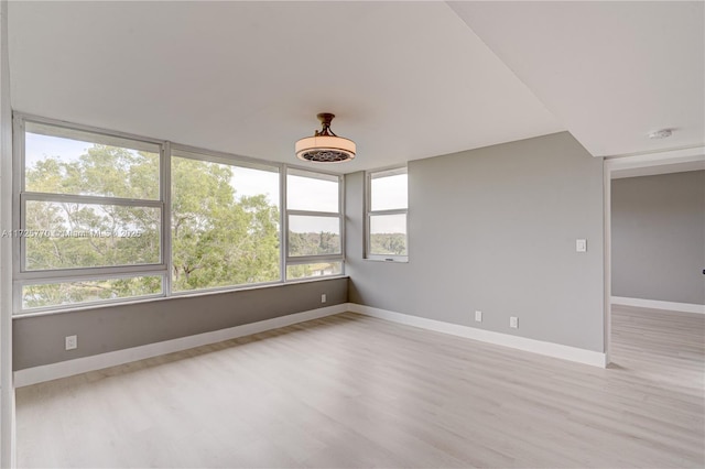 empty room featuring light hardwood / wood-style floors