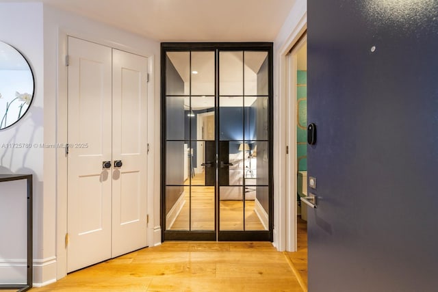 entryway featuring light hardwood / wood-style floors