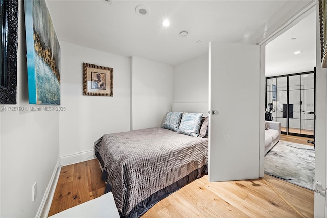 bedroom featuring wood-type flooring