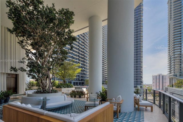 view of patio / terrace featuring an outdoor hangout area