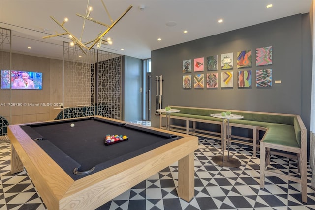 playroom with billiards