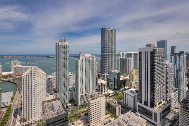 city view with a water view