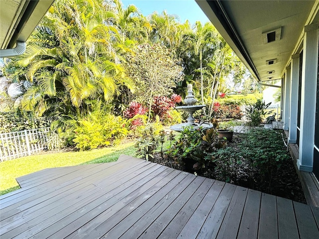 1 E Balfour Rd E, Palm Beach Gardens, FL 33418 - wooden deck featuring a fenced backyard