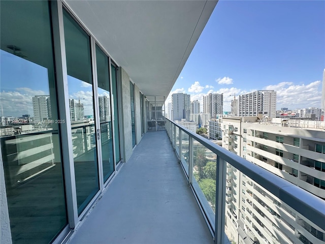 balcony featuring a city view