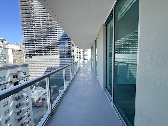 balcony with a view of city