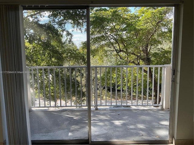 view of doorway to outside