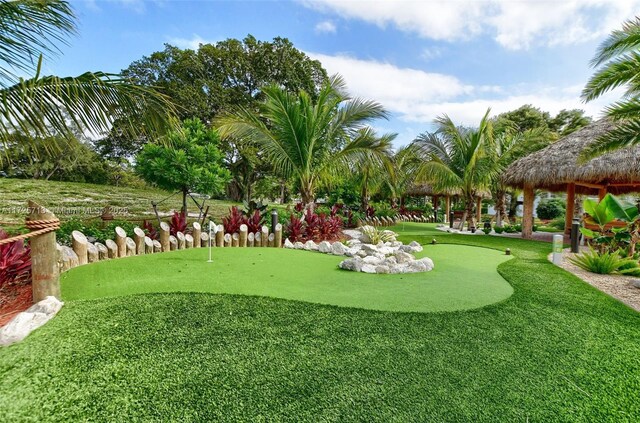 view of property's community with a gazebo