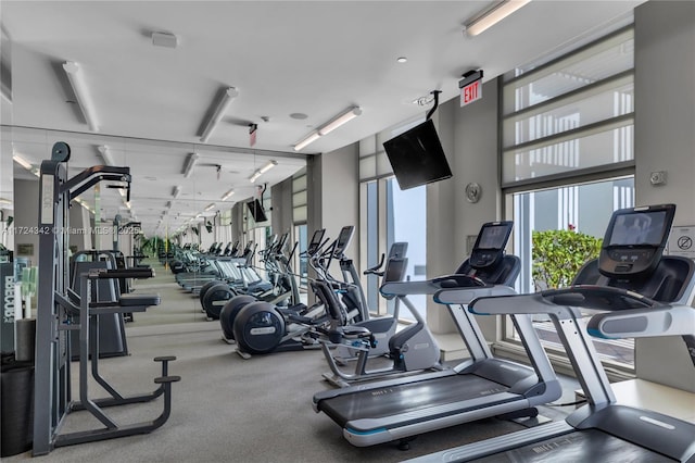 view of exercise room