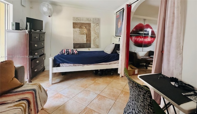 view of tiled bedroom