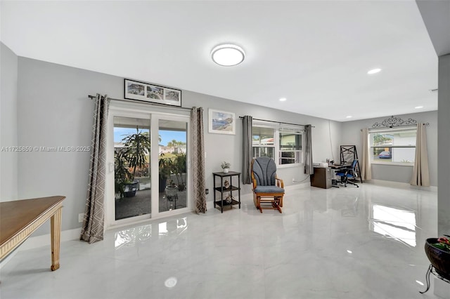 living area with plenty of natural light