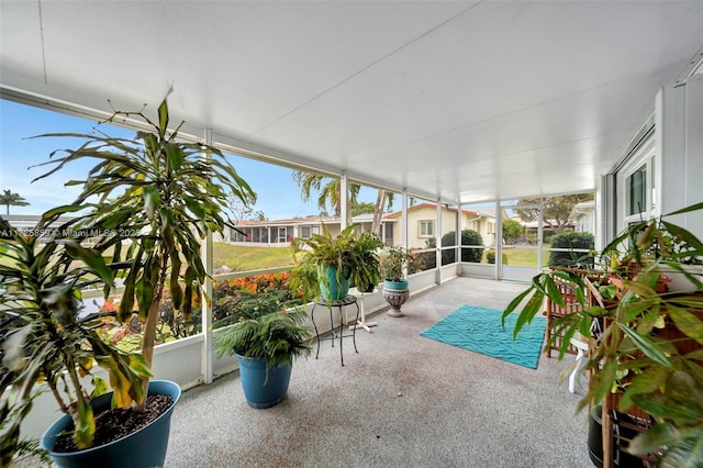 view of sunroom