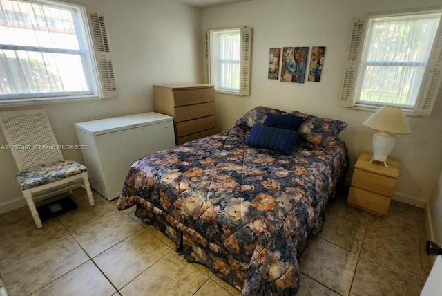 view of tiled bedroom