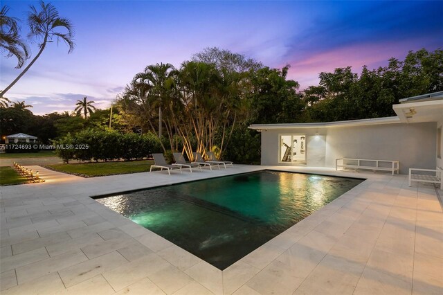 view of pool featuring a patio area