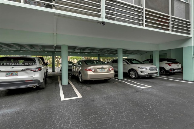 view of vehicle parking