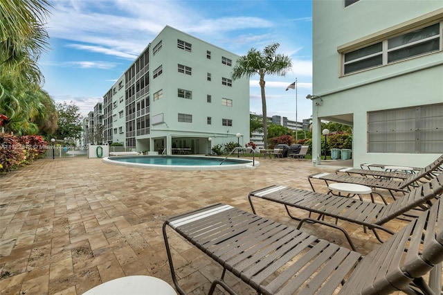 view of pool with a patio area