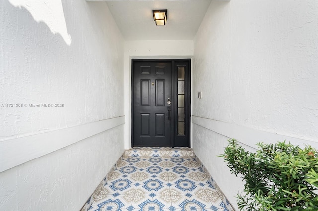 view of doorway to property