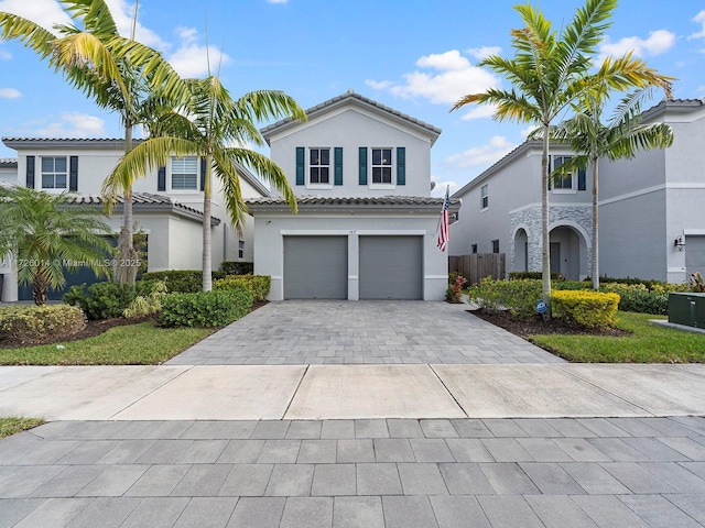 view of front facade with a garage