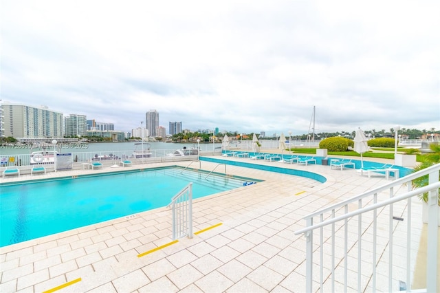 view of pool with a patio