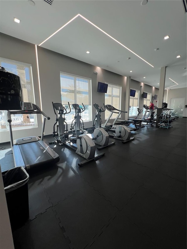 view of exercise room